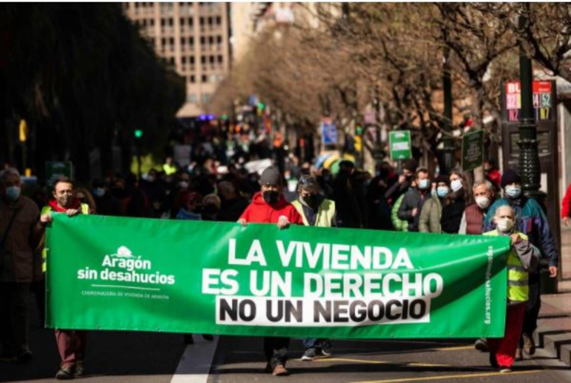 Manifestación contra los desahucios